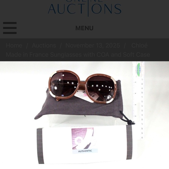 Chloe Brown and Gold Sunglasses main image 7